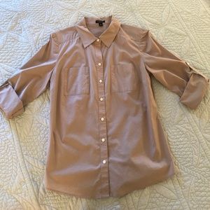 Ann Taylor Khaki Blouse – EUC